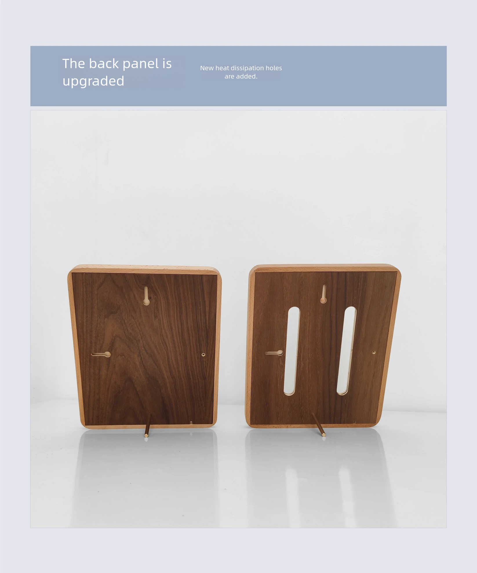 Ipad tablet transformation solid wood electronic photo frame old mini walnut clock frame album stand table photo frame picture frame