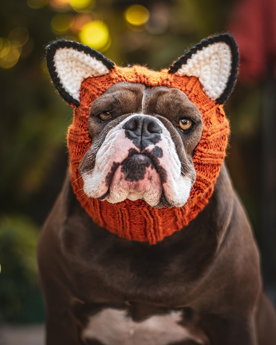 Dinosaur, fox, brown bear cartoon knitted pet hat. Windproof and warm in all seasons. Soft and elastic. Hand wash only. Suitable for small, medium and large dogs and cats. Durable pet costume for Christmas and Halloween.