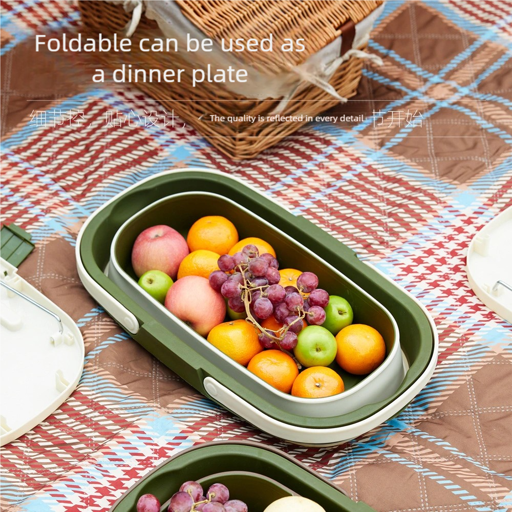 Collapsible Picnic Basket with Tray
