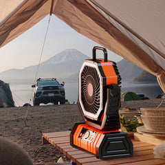Portable Rechargeable LED Camping Fan with Solar Panel