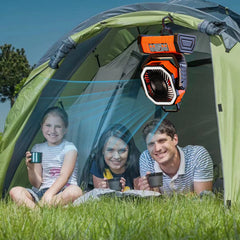 Portable Rechargeable LED Camping Fan with Solar Panel