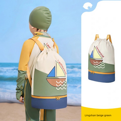 Childrens Swim Dry Wet Separation Backpack - Waterproof Beach Storage Bag