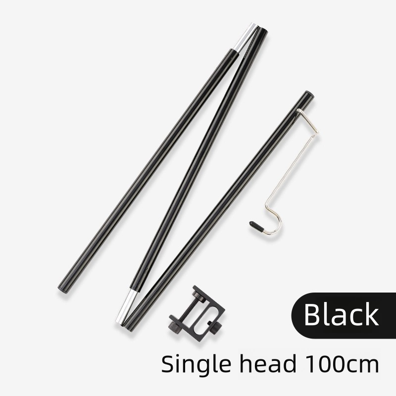 Portable Camping Light Stand with Double Hooks - Adjustable Height