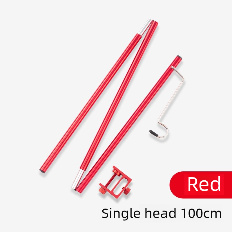 Portable Camping Light Stand with Double Hooks - Adjustable Height