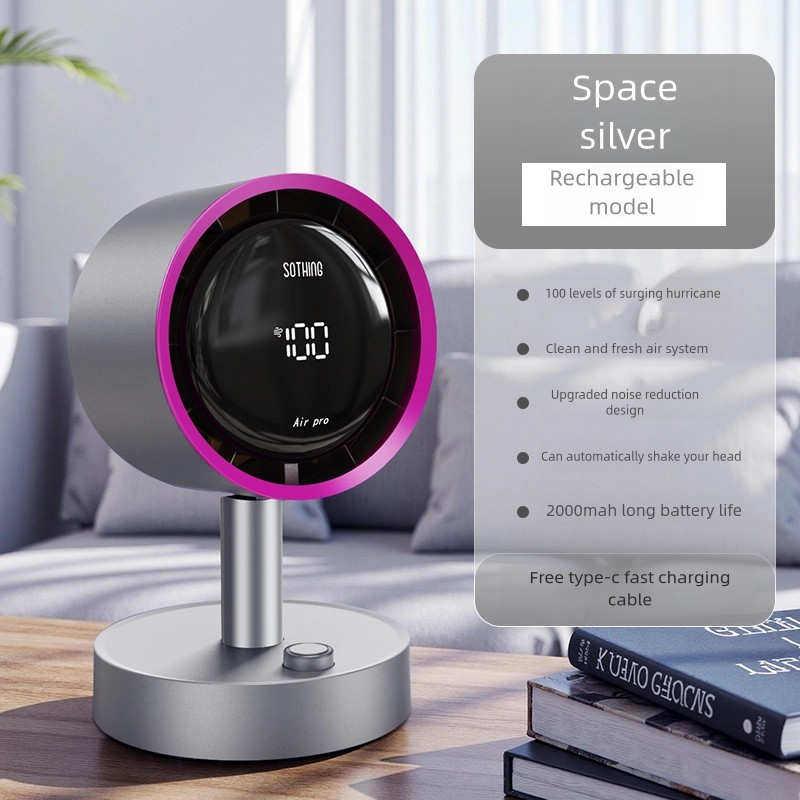 2025 Quiet Desktop Fan with Air Purifier