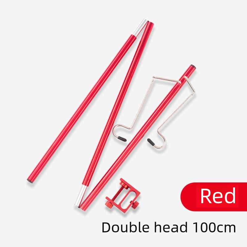 Portable Camping Light Stand with Double Hooks - Adjustable Height