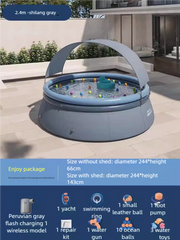 [No installation required, sunshade, family inflatable swimming pool] Thickened, wear-resistant, large-capacity outdoor portable swimming pool | Summer family water park