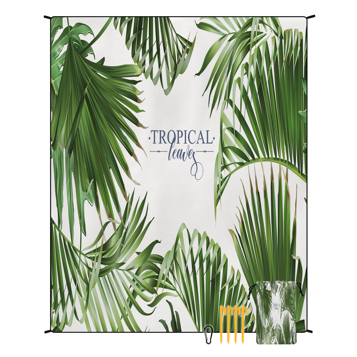 [Bohemian waterproof and sand-proof beach mat] Extra large portable and foldable | With hooks & ground nails & storage bag | Essential for summer outdoor travel and camping